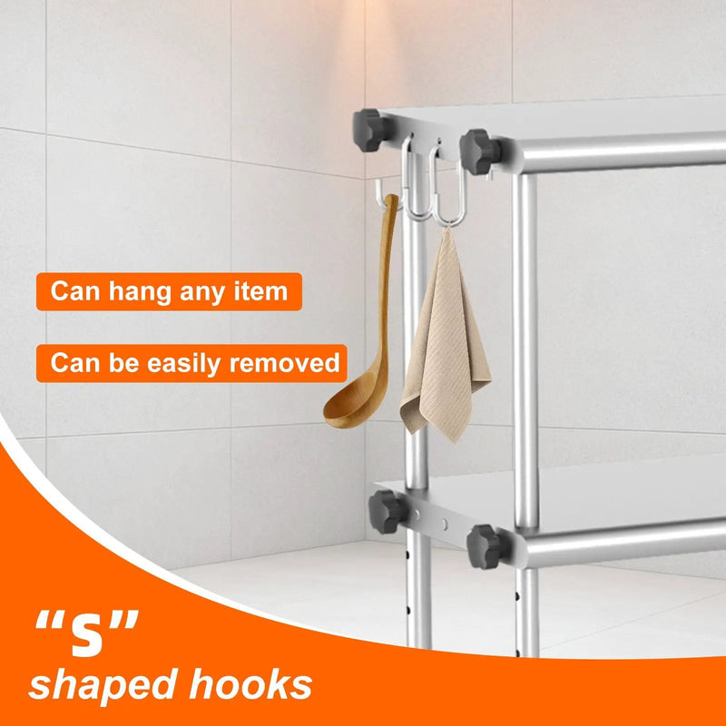 72 Inch Adjustable Stainless Steel Kitchen Rack by HouseOfZazla