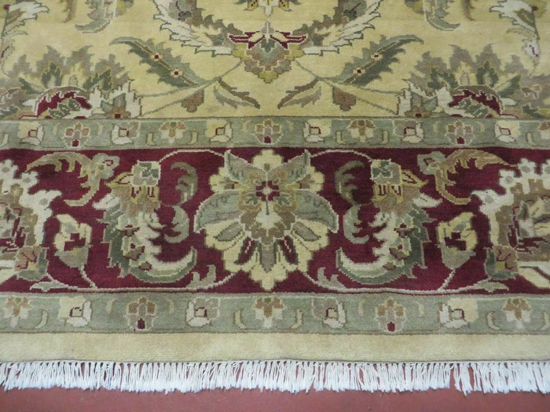 9' X 12' Vintage Handmade India Oriental Jaipur Quality Tea Wash Hand Knotted by Jewel Rugs