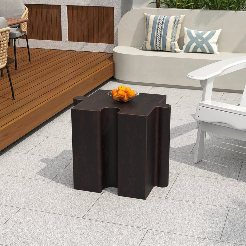 Puzzle Art Side Table, Modular Concave Edge MGO Table by HouseOfZazla
