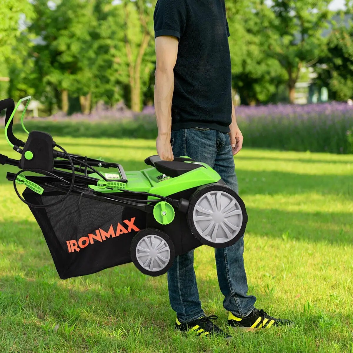 15 Inch 13 Amp Electric Scarifier with Collection Bag and Removable Blades, photo 2 of 9