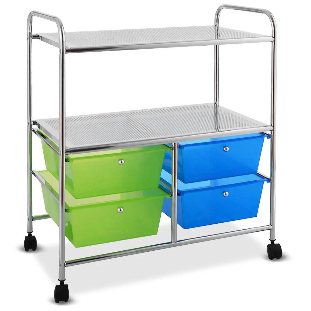 Mobile 4 Drawers Shelves Rolling Storage Cart Rack, photo 11 of 15