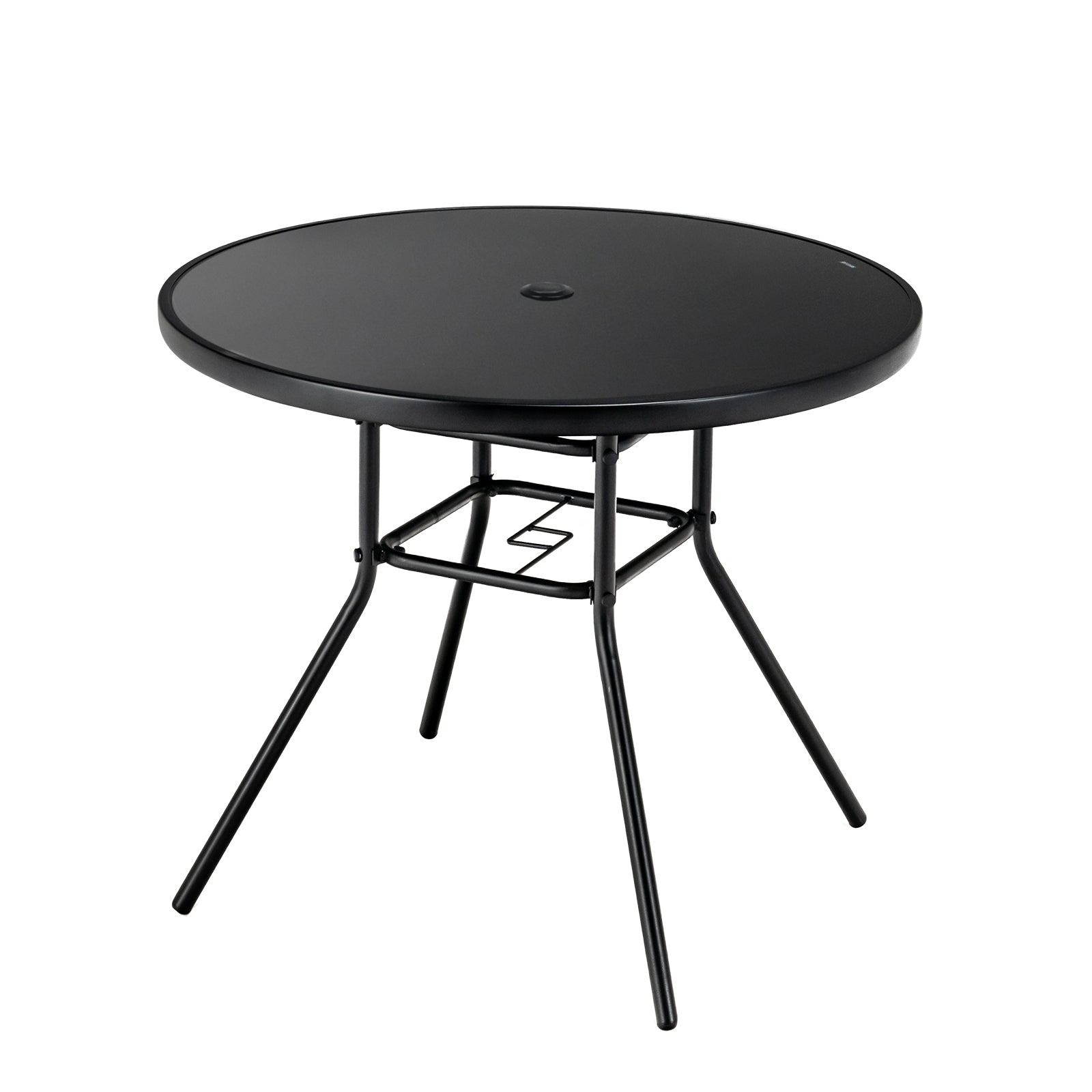 34 Inch Patio Dining Table with 1.5 inch Umbrella Hole for Garden by DirectDeals