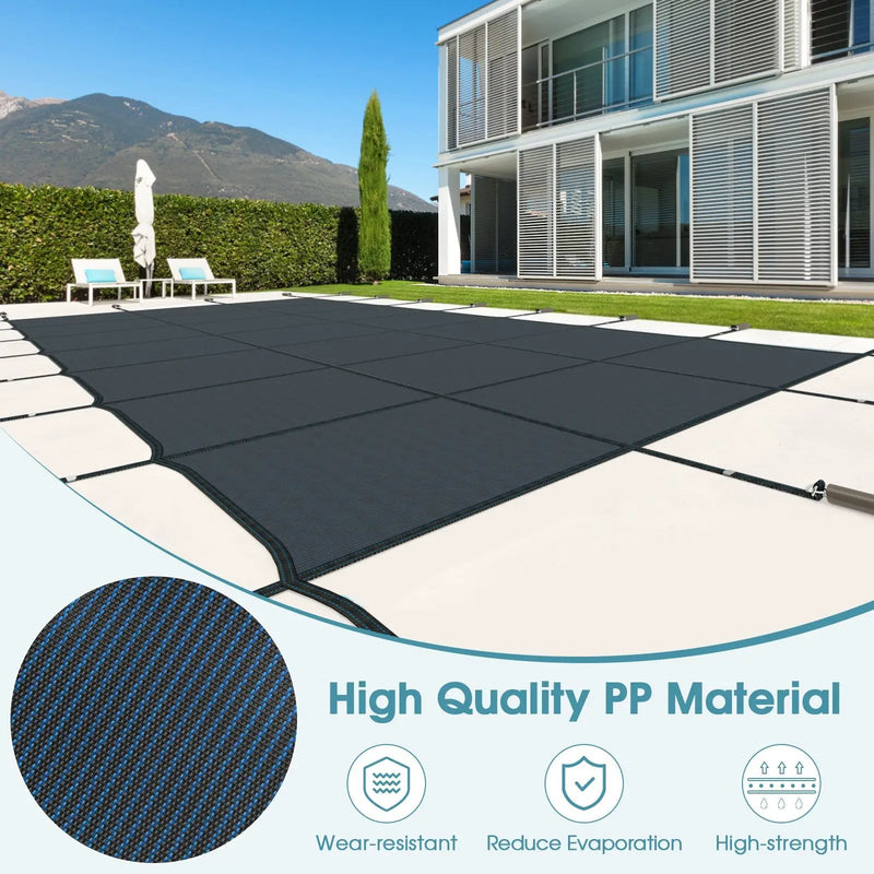 34 x 18 Feet Safety Pool Cover Fits 32 x16 Feet Inground Swimming Pools by DirectDeals