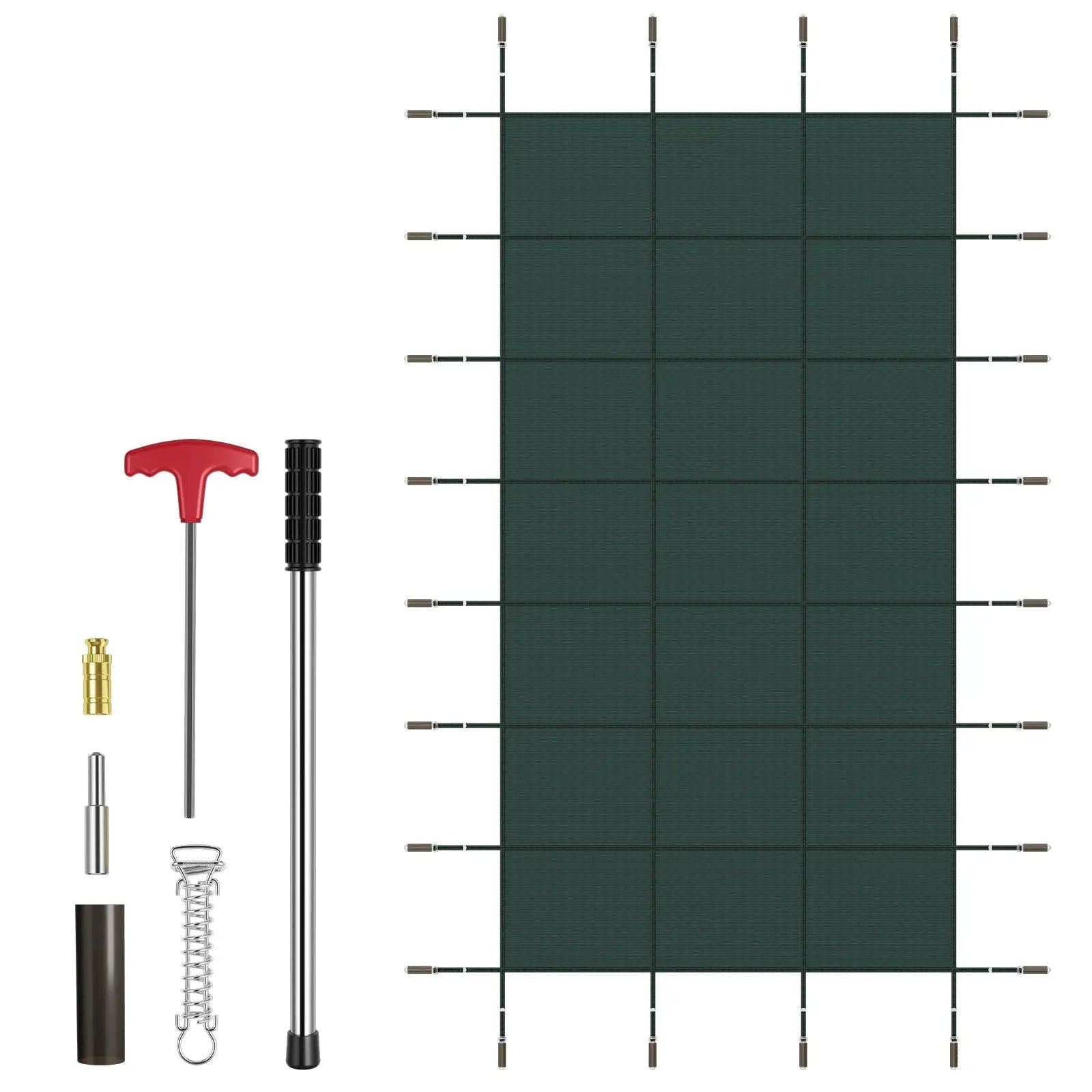 34 x 18 Feet Safety Pool Cover Fits 32 x16 Feet Inground Swimming Pools by DirectDeals
