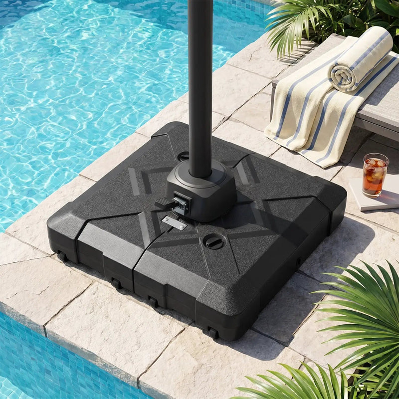 34" x 34" Cantilever Patio Umbrella Base with 4 Wheels by DirectDeals