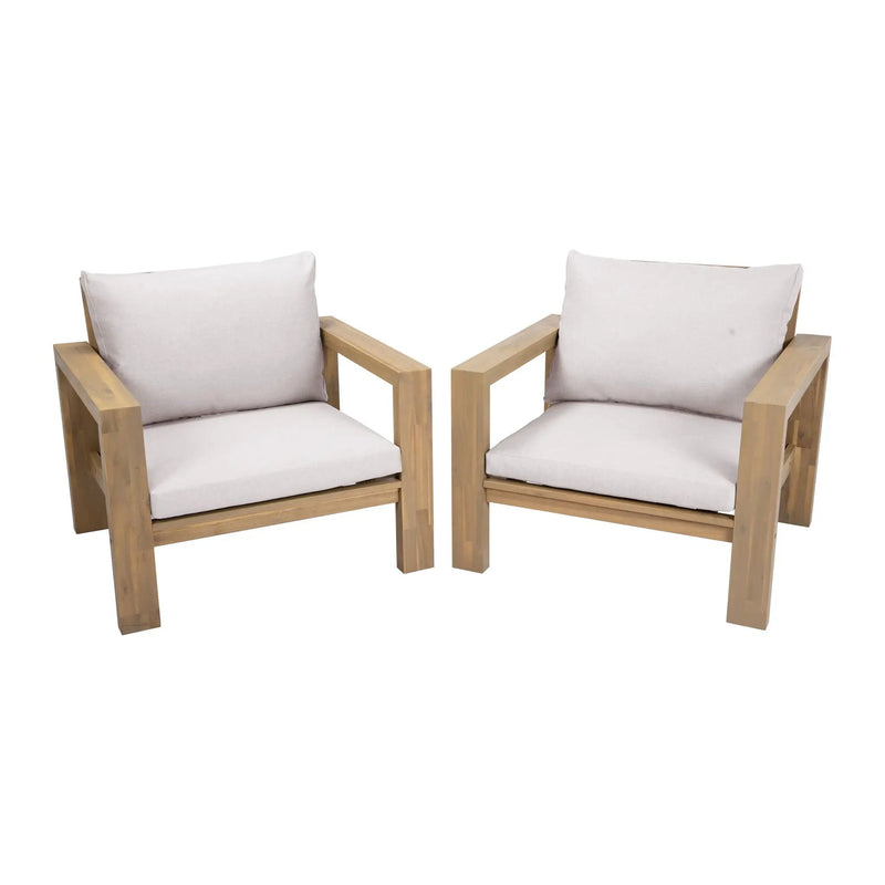 Stylish Outdoor Chair Set With Cushions For Garden (Set of 2) by HouseOfZazla