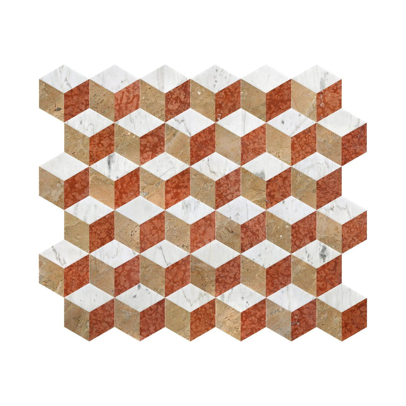 Hexagon Water Tiles For Floor And Wall (Set of 12) by HouseOfZazla