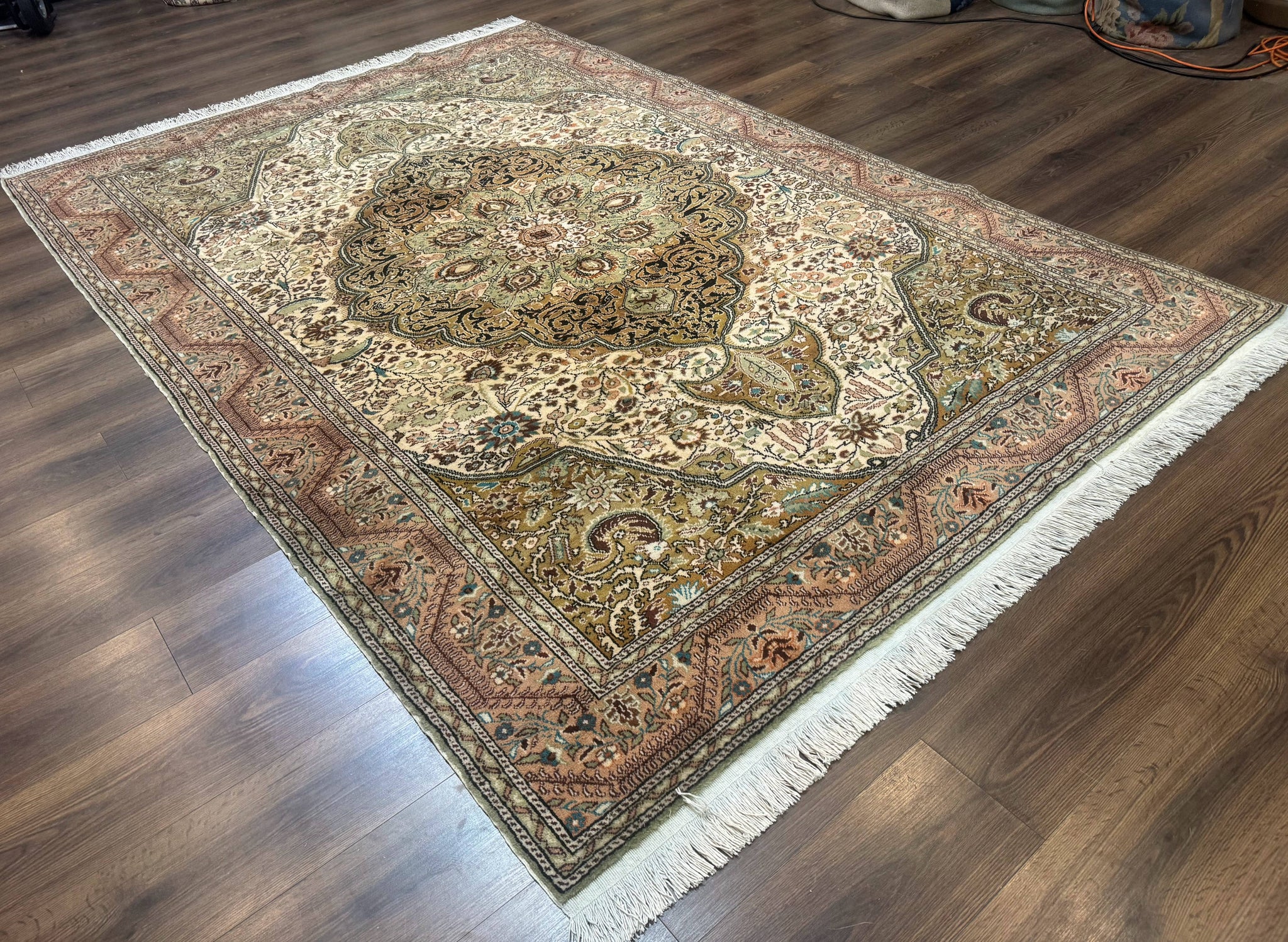 Turkish Sivas Rug 6x9, Floral Medallion, Vintage Handmade Wool Carpet by Jewel Rugs