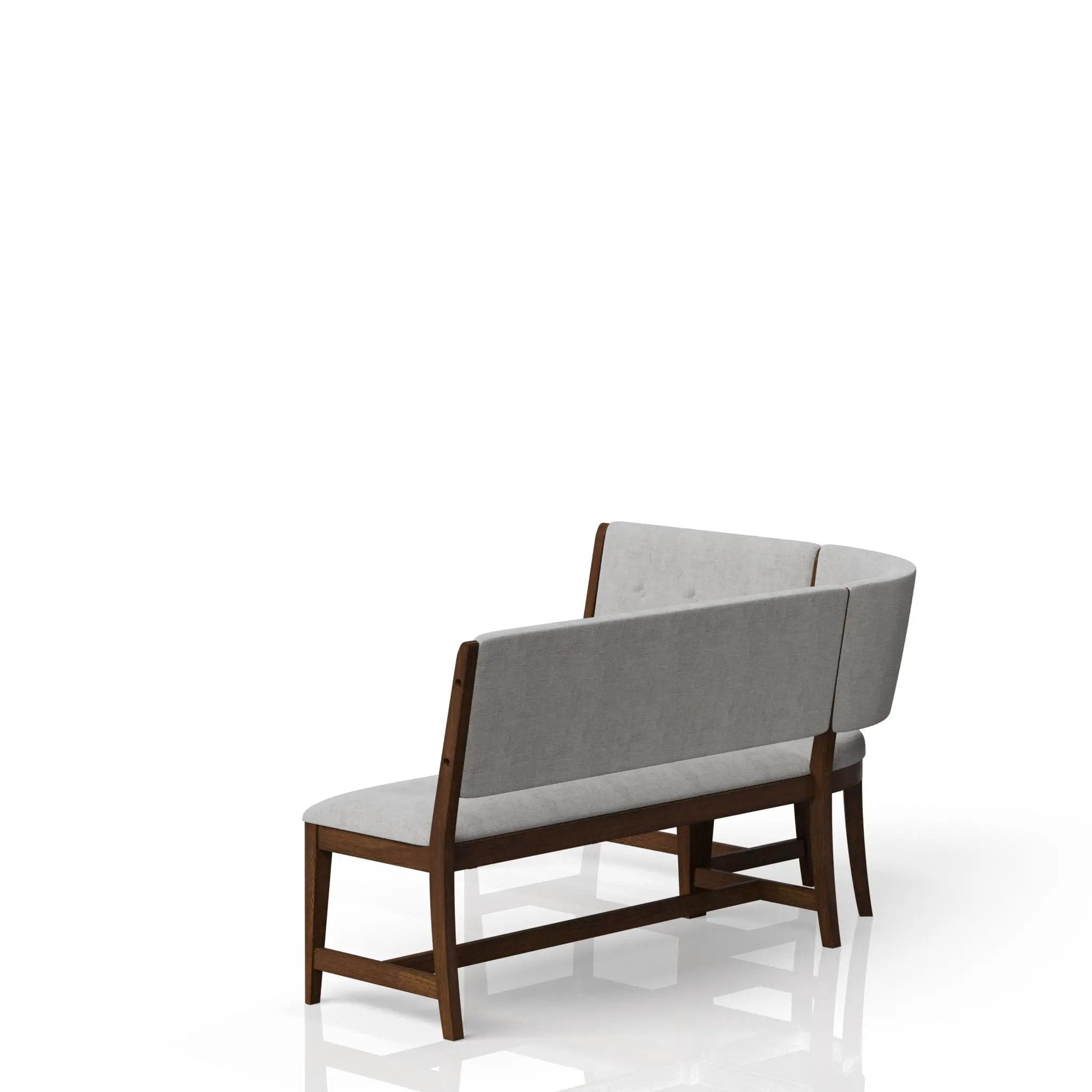 Curved Dining Bench Upholstered Curved Bench - Beige by Unique Piece Furniture