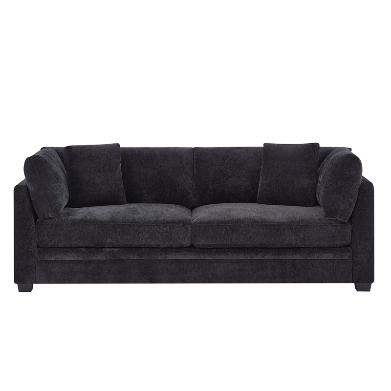 83.50" Modern Flared Arms Sofa (Black) by HouseOfZazla