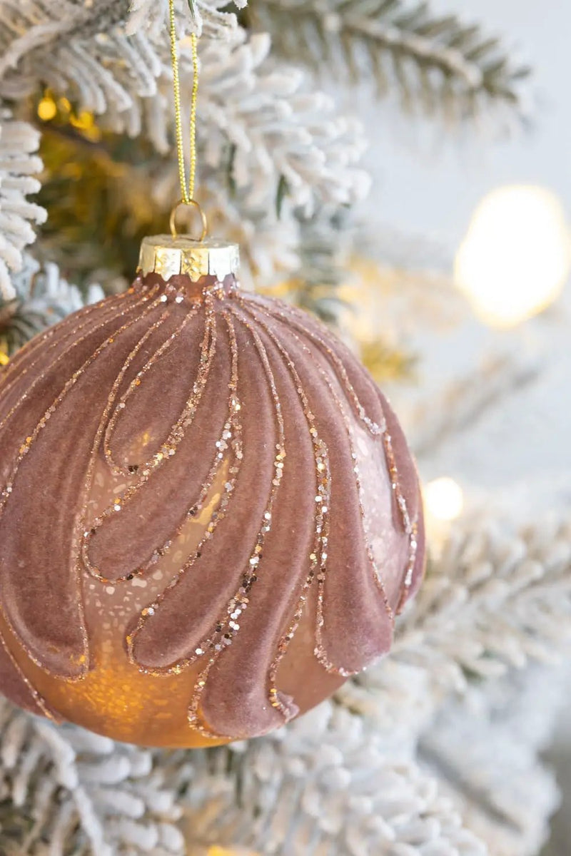 Decorative Hanging Glass Christmas Ball Ornaments - Set of 6 by HouseOfZazla