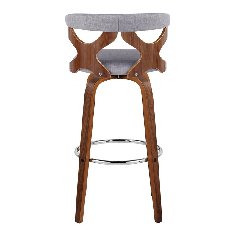 Gardenia - Mid Century Modern Fixed Height Barstool With Swivel With Round Footrest (Set of 2) by Unique Piece Furniture