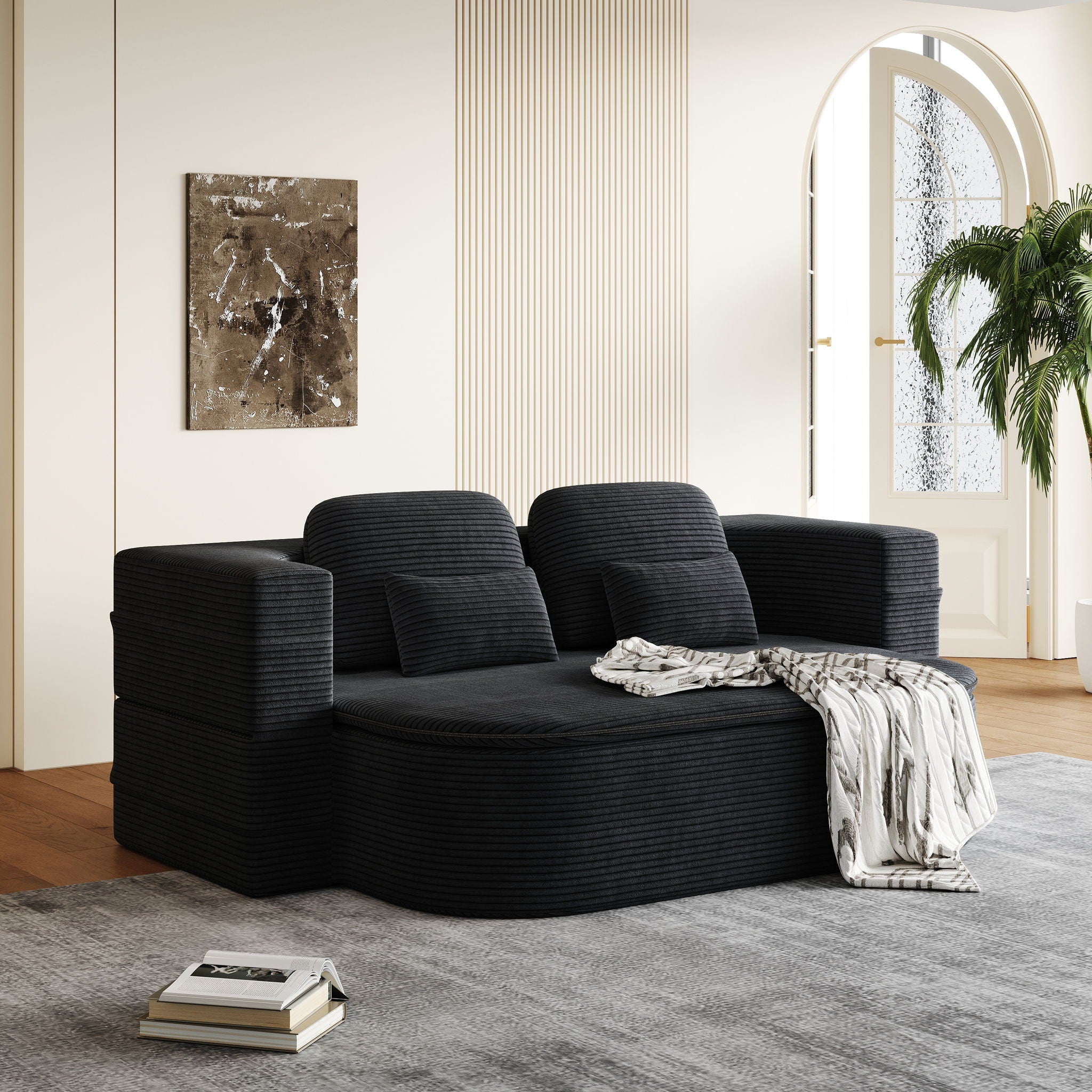 2 In 1 Foldable Sofa Bed With Multi Functional Blanket by HouseOfZazla