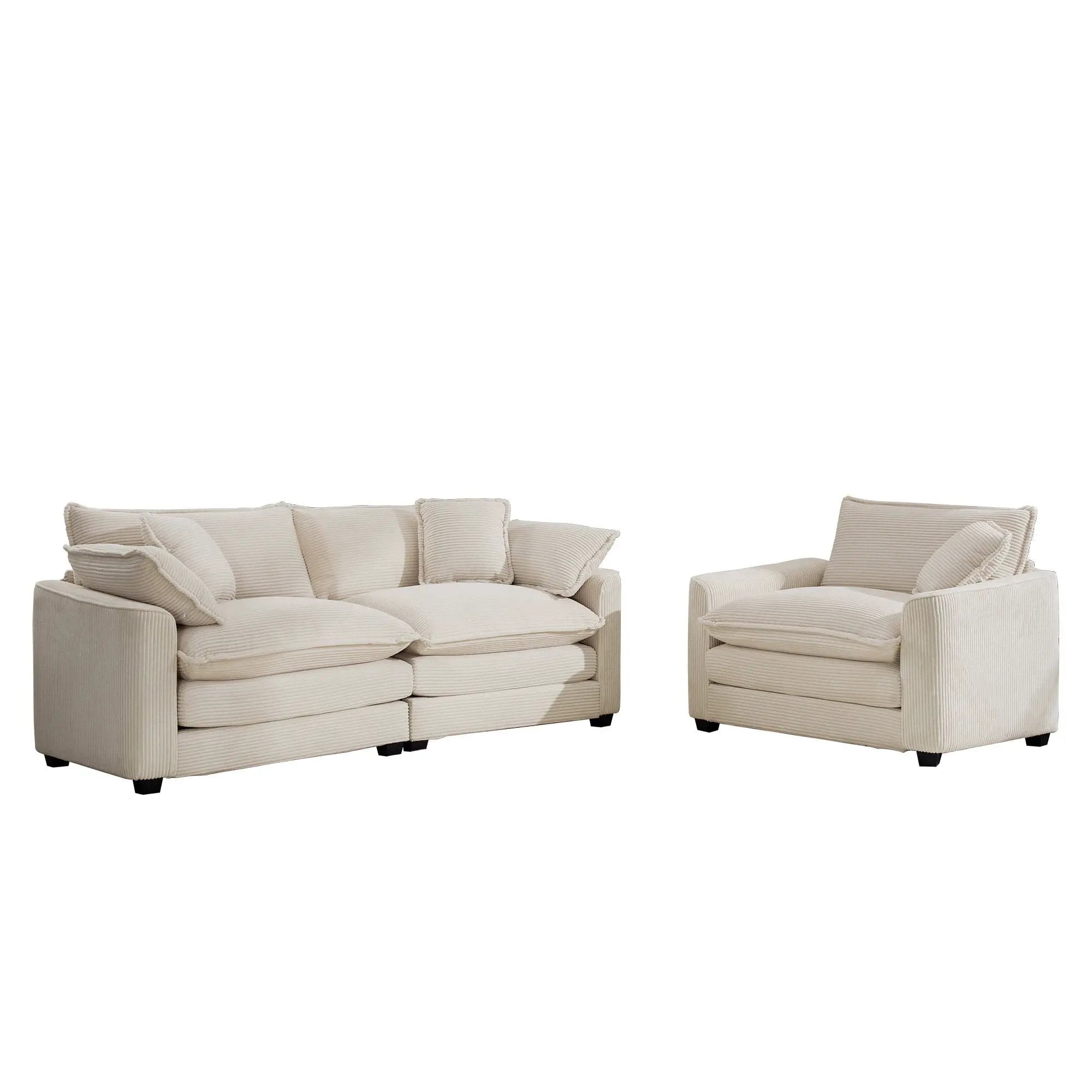 Elegant Oversized Sectional Sofa Set With Deep Seats And Flexible Layout by Unique Piece Furniture