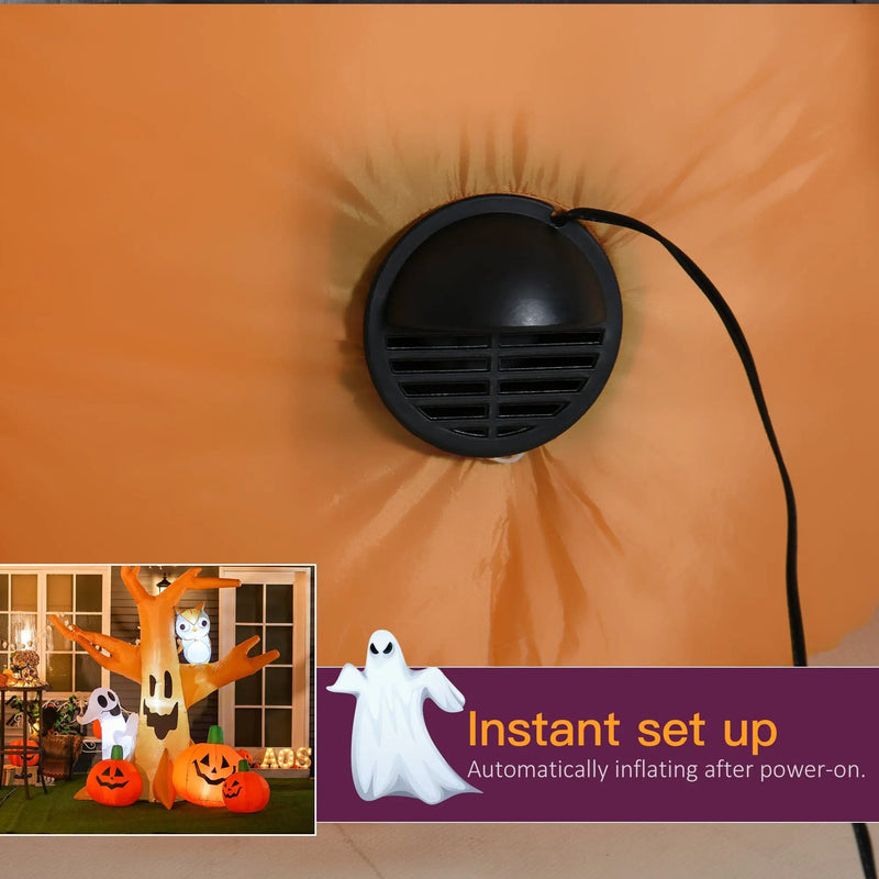 HOMCOM 7.5' Tall Lighted Halloween Inflatable Yard Decoration by HouseOfZazla
