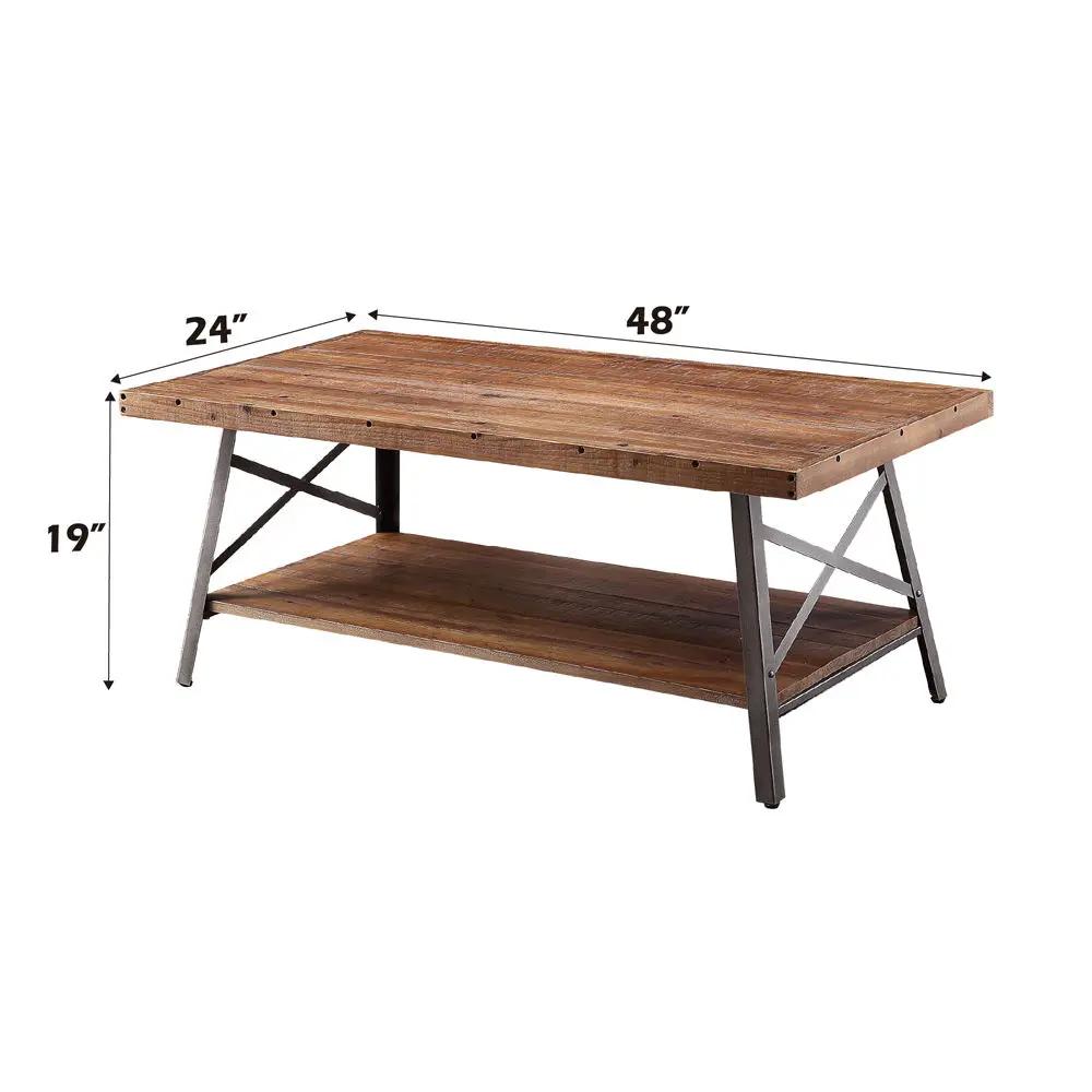 Ikram - Coffee Table - Weathered Oak & Sandy Black by Unique Piece Furniture