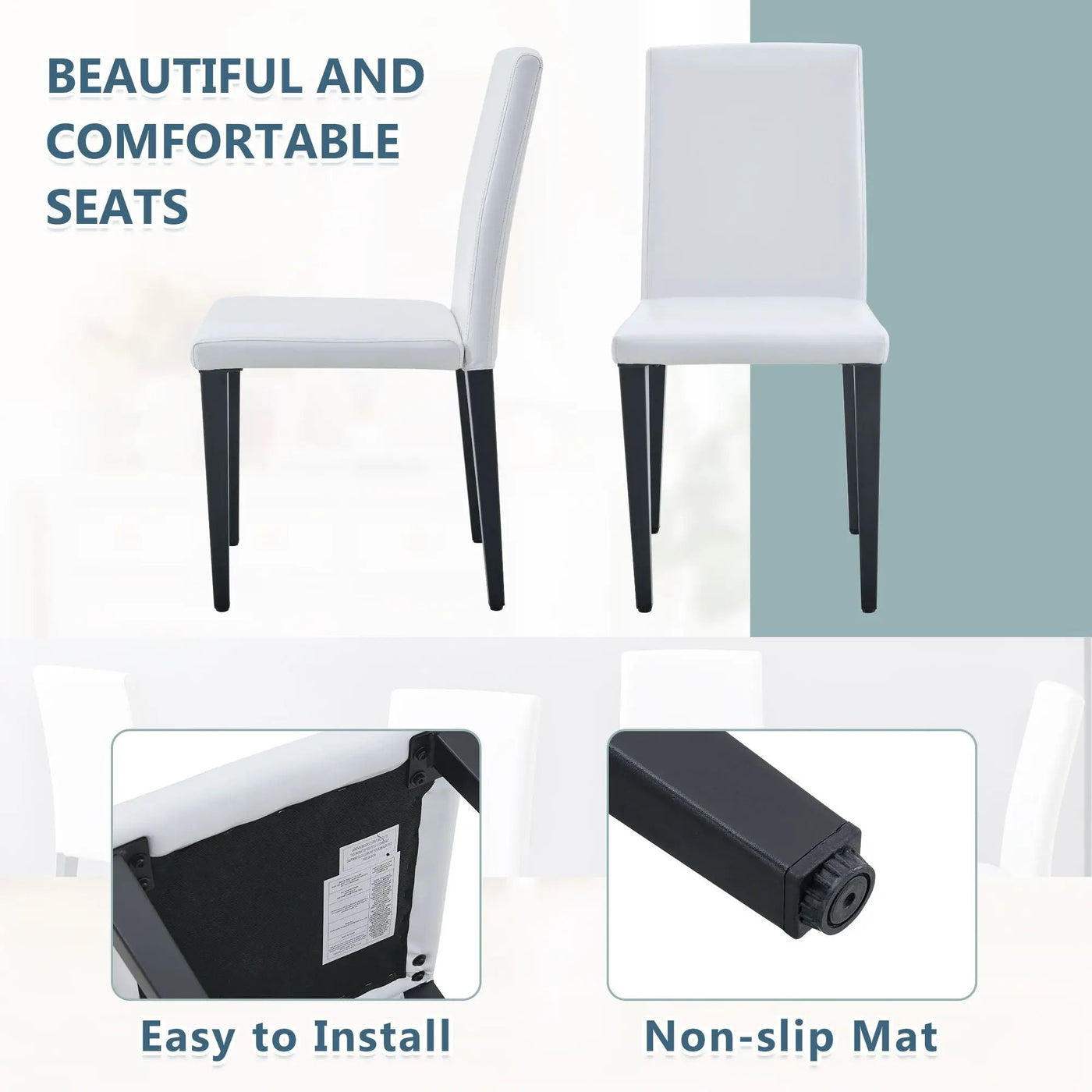 Versatile Dining Chairs With Comfortable Design And Metal Legs by Unique Piece Furniture