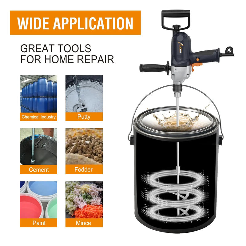 Drill Mixer Set with Spade Handle 1/2 Inch Electric, photo 7 of 9