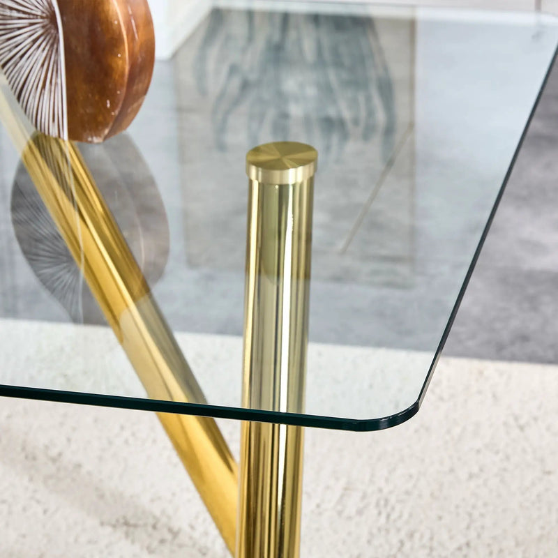 Dining Table With Transparent Surface by Unique Piece Furniture
