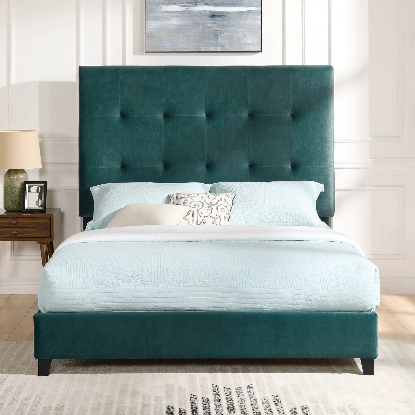 Tufted Upholstered Headboard Platform Bed by Unique Piece Furniture
