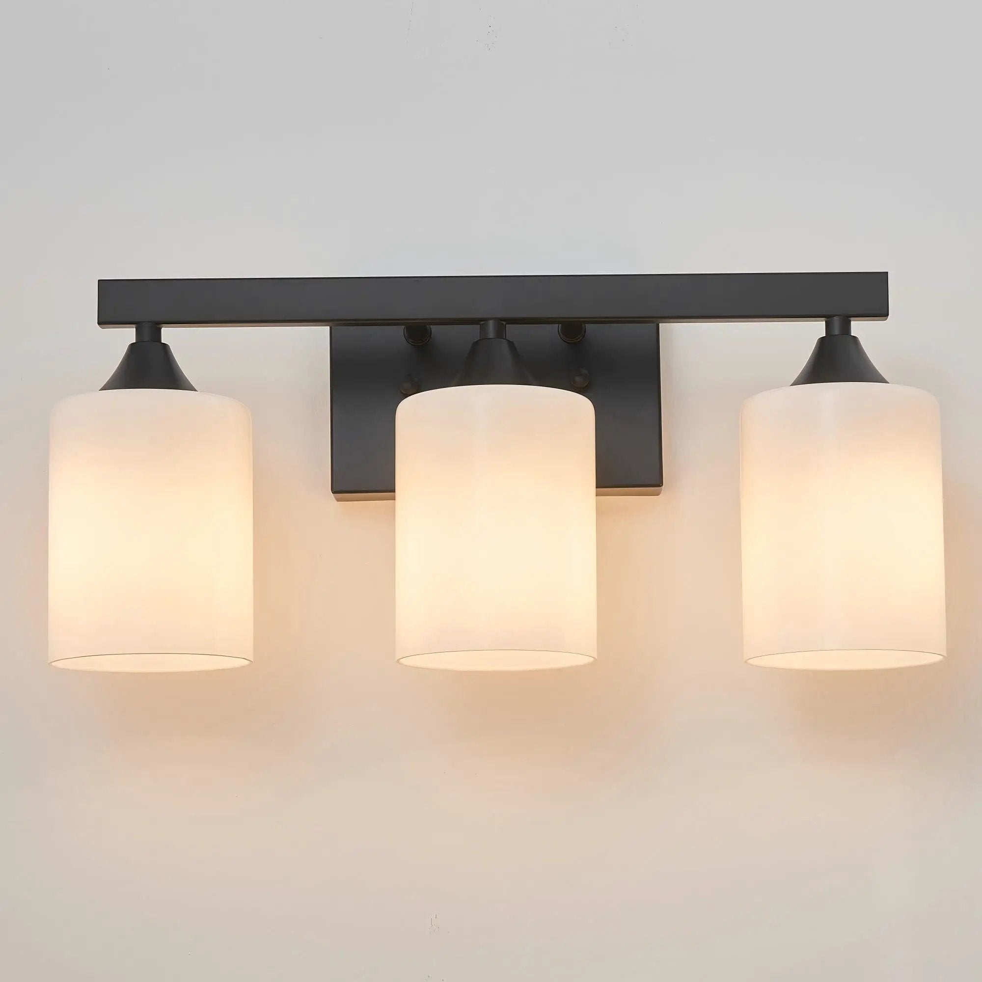 3-Light Matte Black Bathroom Vanity Light by HouseOfZazla