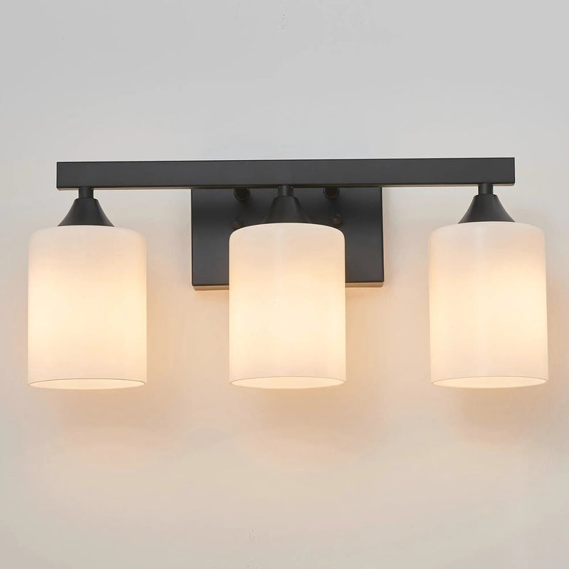 3-Light Matte Black Bathroom Vanity Light by HouseOfZazla