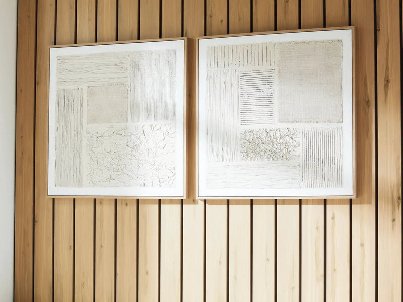 Andorfield - Wall Art Set (Set of 2) - Beige / Black / White by Unique Piece Furniture