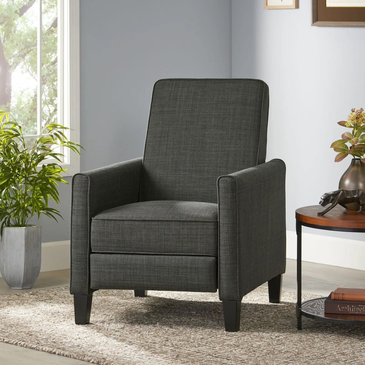 Upholstered Push Back Recliner Chair For Living Room by HouseOfZazla