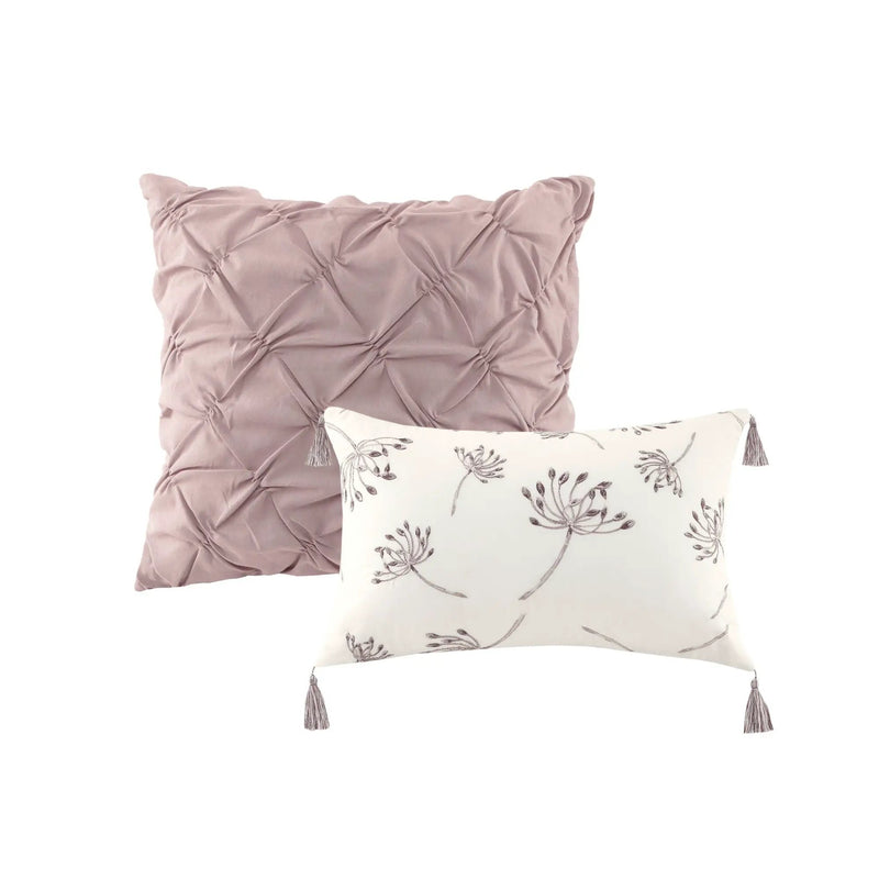 8 Piece Cotton Printed Comforter Set Blush King by HouseOfZazla