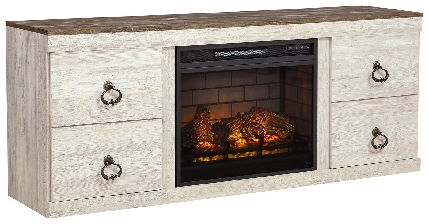 Willowton - Entertainment Center With Fireplace Option by Unique Piece Furniture
