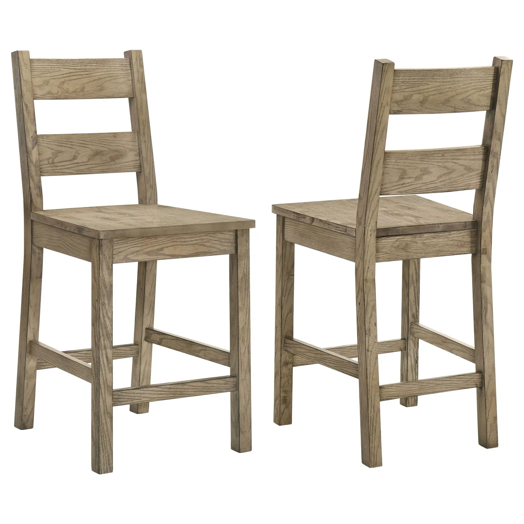 Cardova Counter Height Dining Chair Vineyard Oak (Set of 2) by Unique Piece Furniture