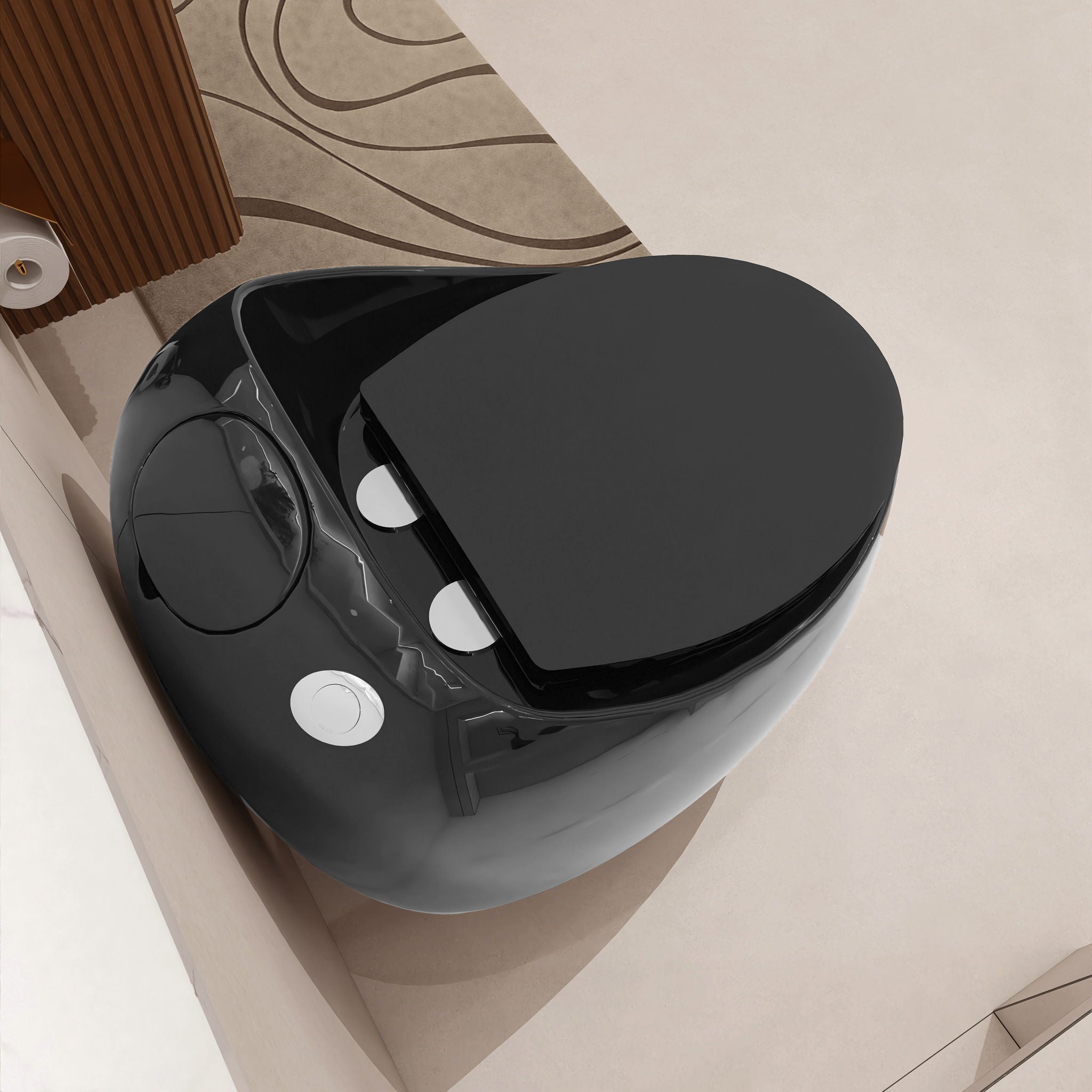 Modern Egg Shape Toilet 1.28 Gpf Single Flush Ceramic by HouseOfZazla