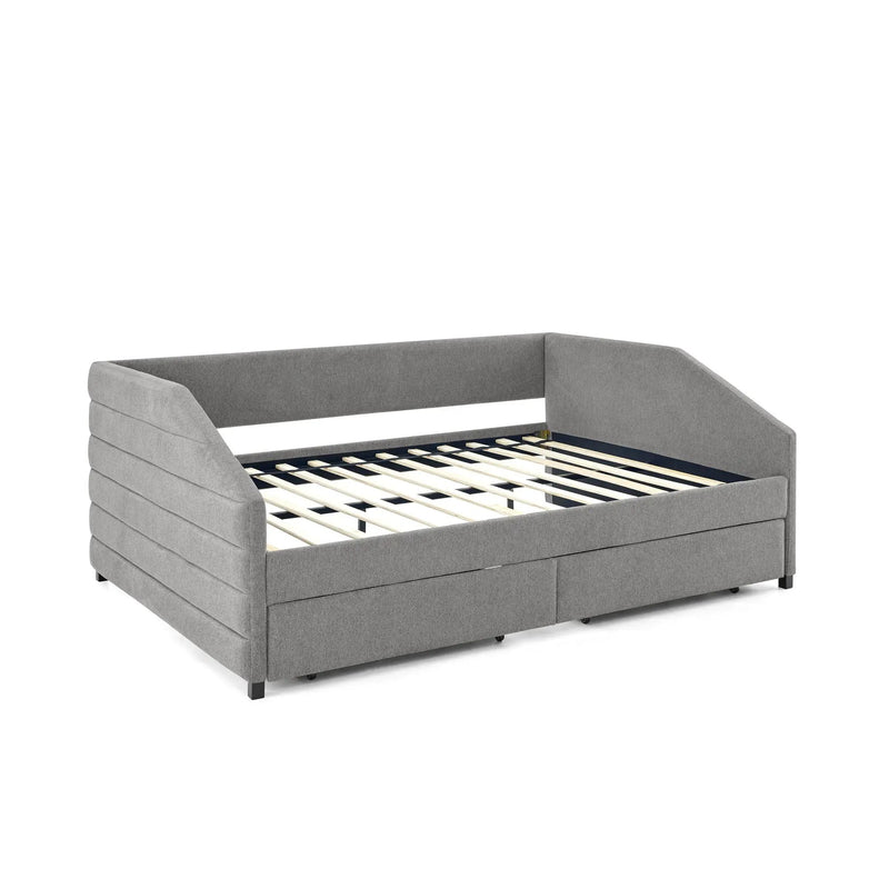 Elegant Daybed With Trundle Upholstered Tufted Sofa Bed by HouseOfZazla