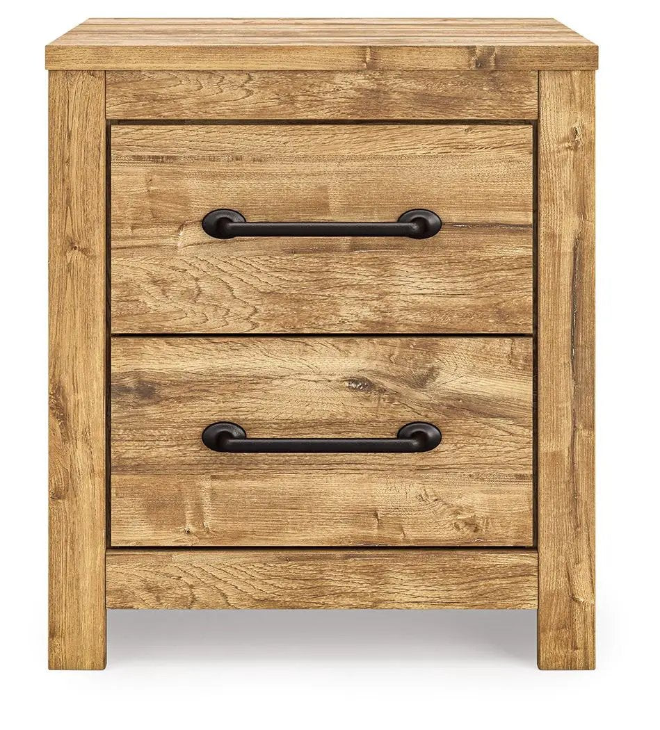 Maystonna - Two Drawer Night Stand - Brown by Unique Piece Furniture