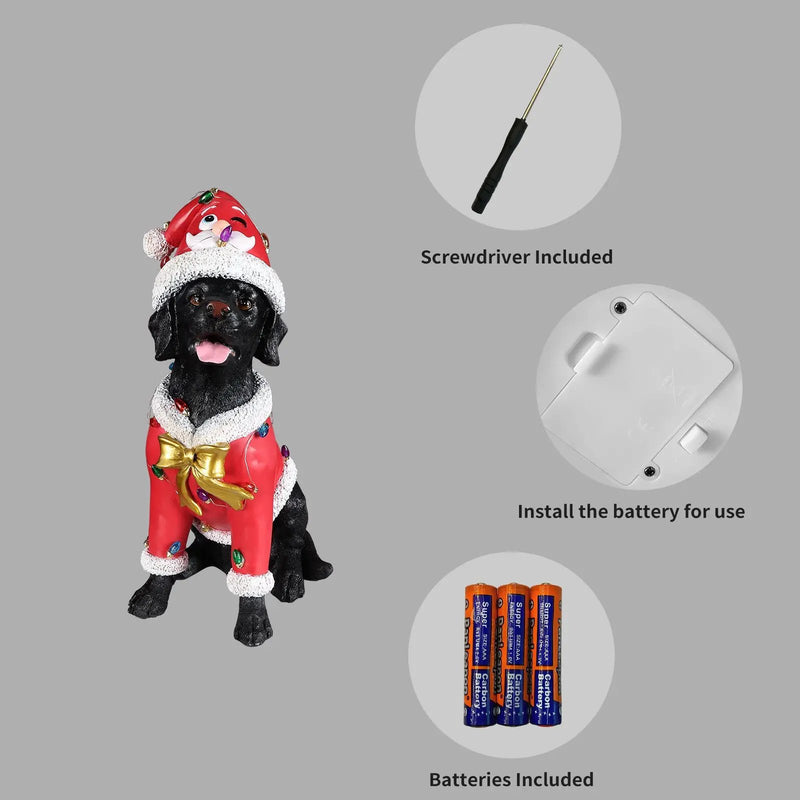 Festive Labrador Christmas Statue by HouseOfZazla