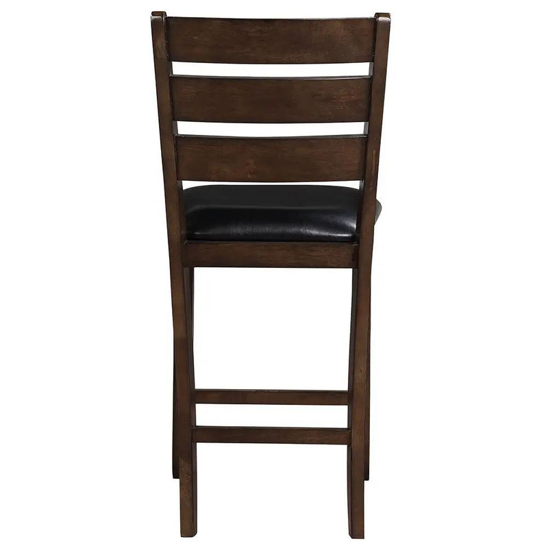Urbana - Counter Height Chair (Set of 2) - Black Synthetic Leather & Espresso by Unique Piece Furniture