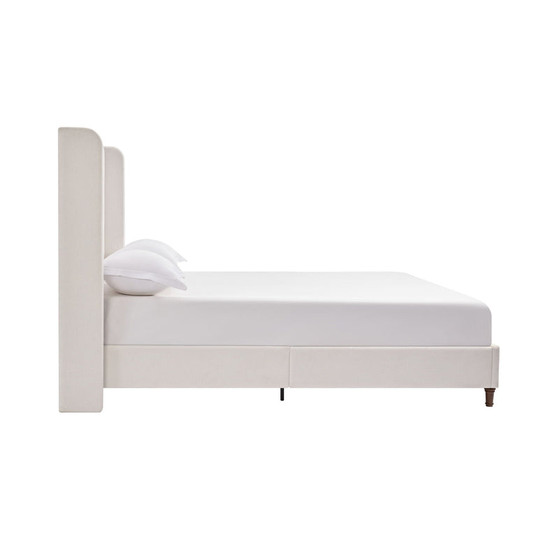 Harper - Tall Headboard Upholstered Bed / High Headboard / Elegant Simplicity / No Box Spring Needed by HouseOfZazla