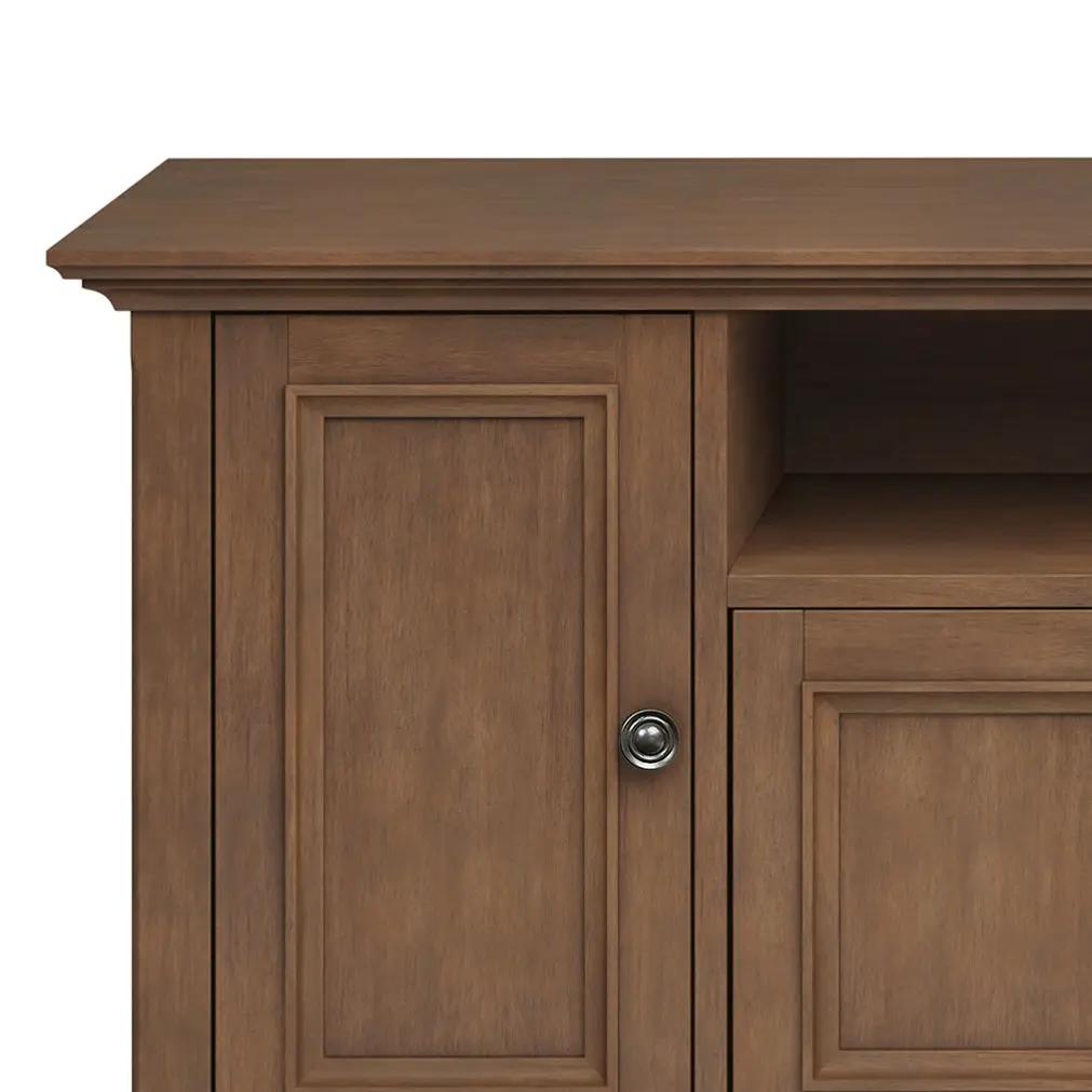 Amherst - Wide TV Media Stand - Rustic Natural Aged Brown by HouseOfZazla
