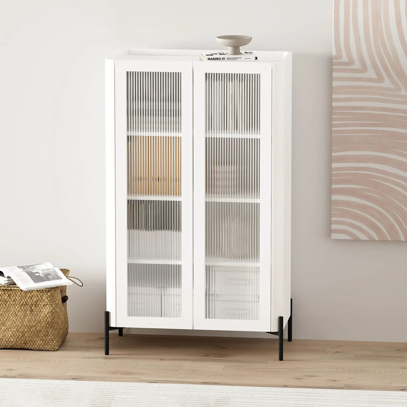 Abbey - Bookcase Cabinet With 4 Adjustable Shelves by HouseOfZazla