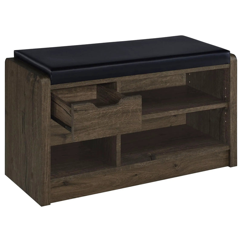 Arrington Storage Bench Smoked Oak by Unique Piece Furniture