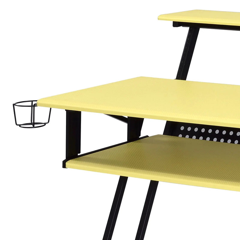 Suitor - Music Recording Studio Desk - Black / Yellow by Unique Piece Furniture