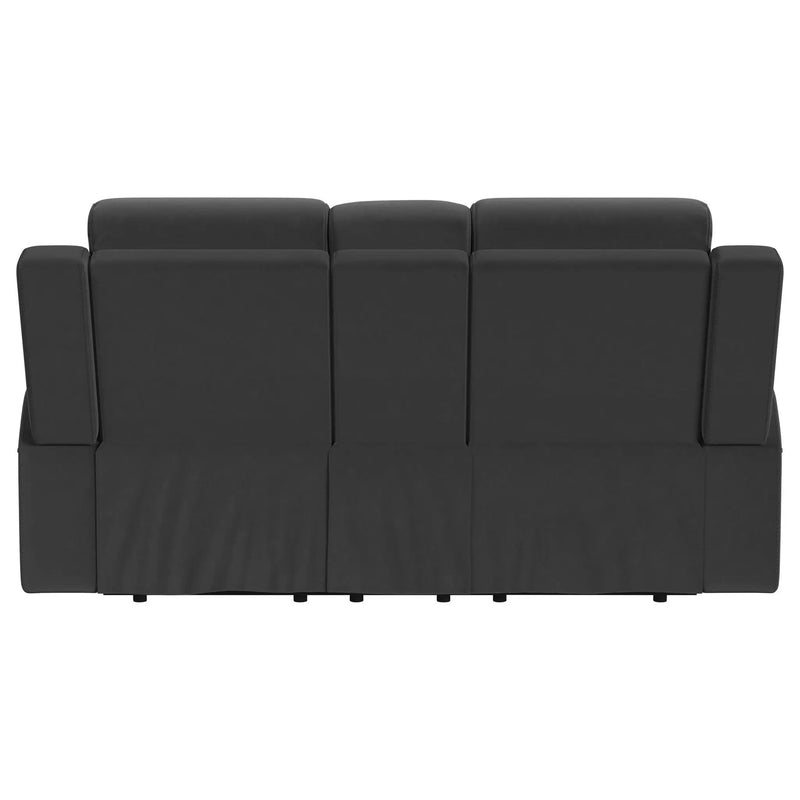 Brentwood Upholstered Reclining Loveseat Dark Charcoal by Unique Piece Furniture