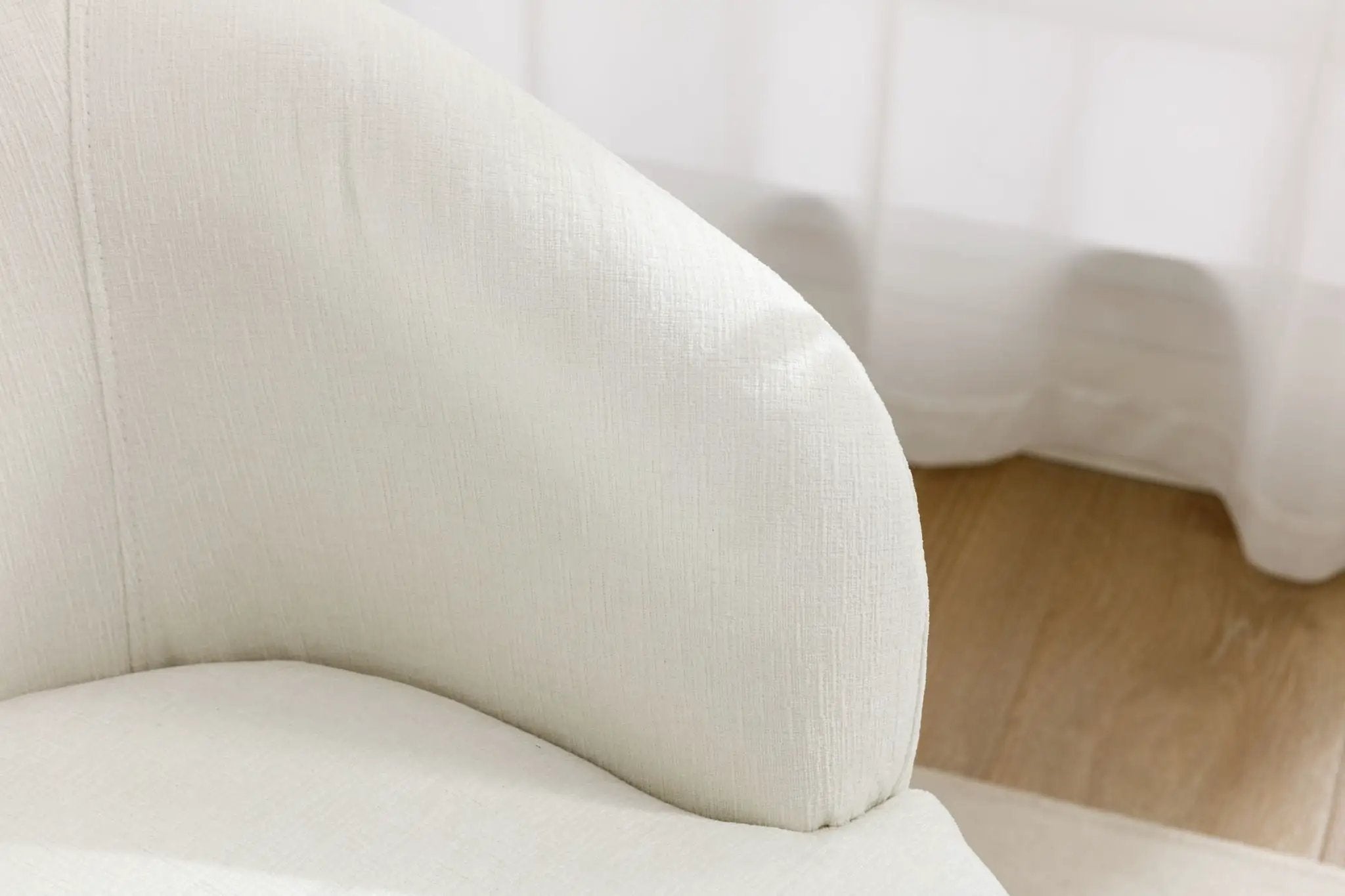 Fabric Swivel Accent Armchair Barrel Chair With Powder Coating Metal Ring by HouseOfZazla