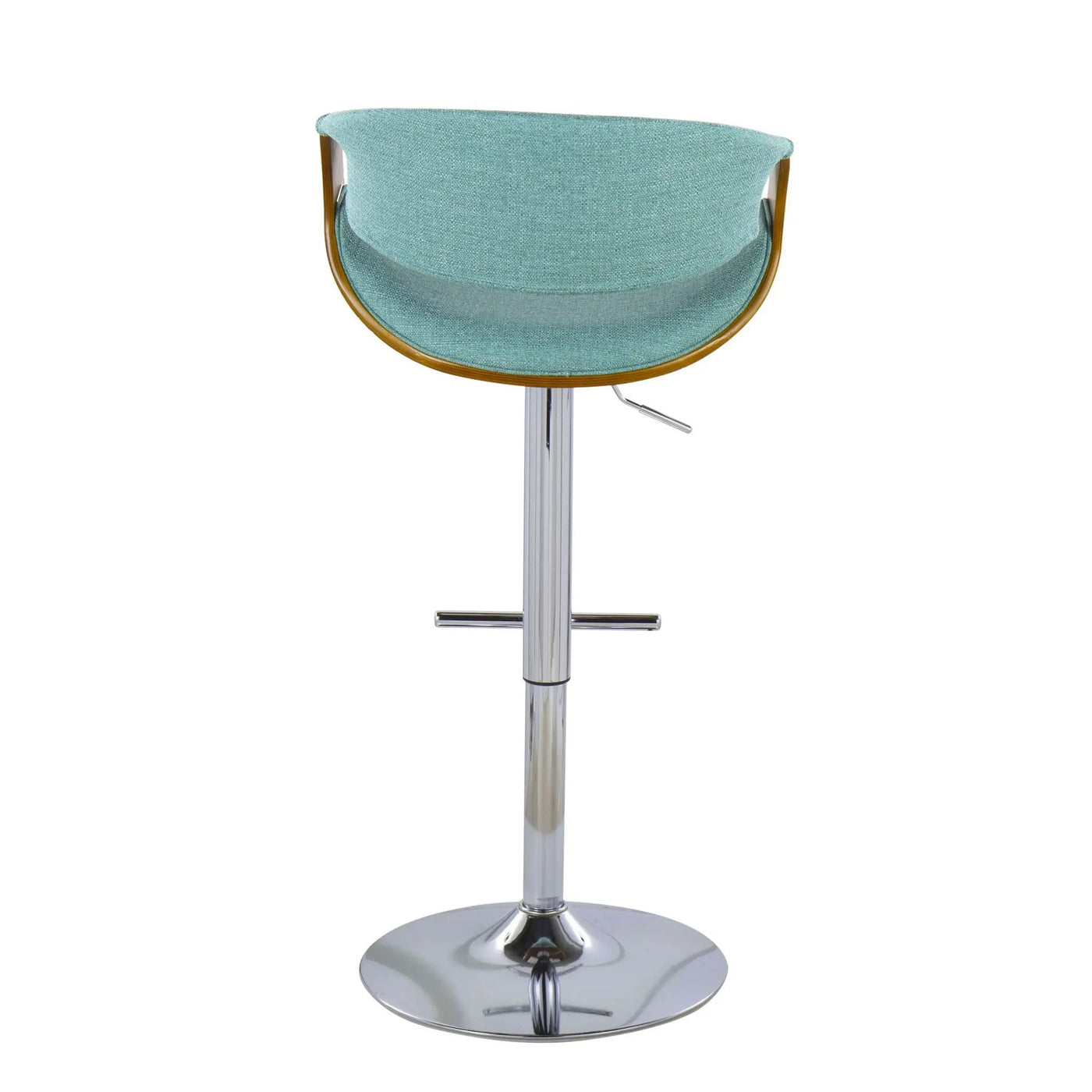 Curvo - Mid Century Modern Adjustable Barstool With Swivel With Straight T Footrest by HouseOfZazla