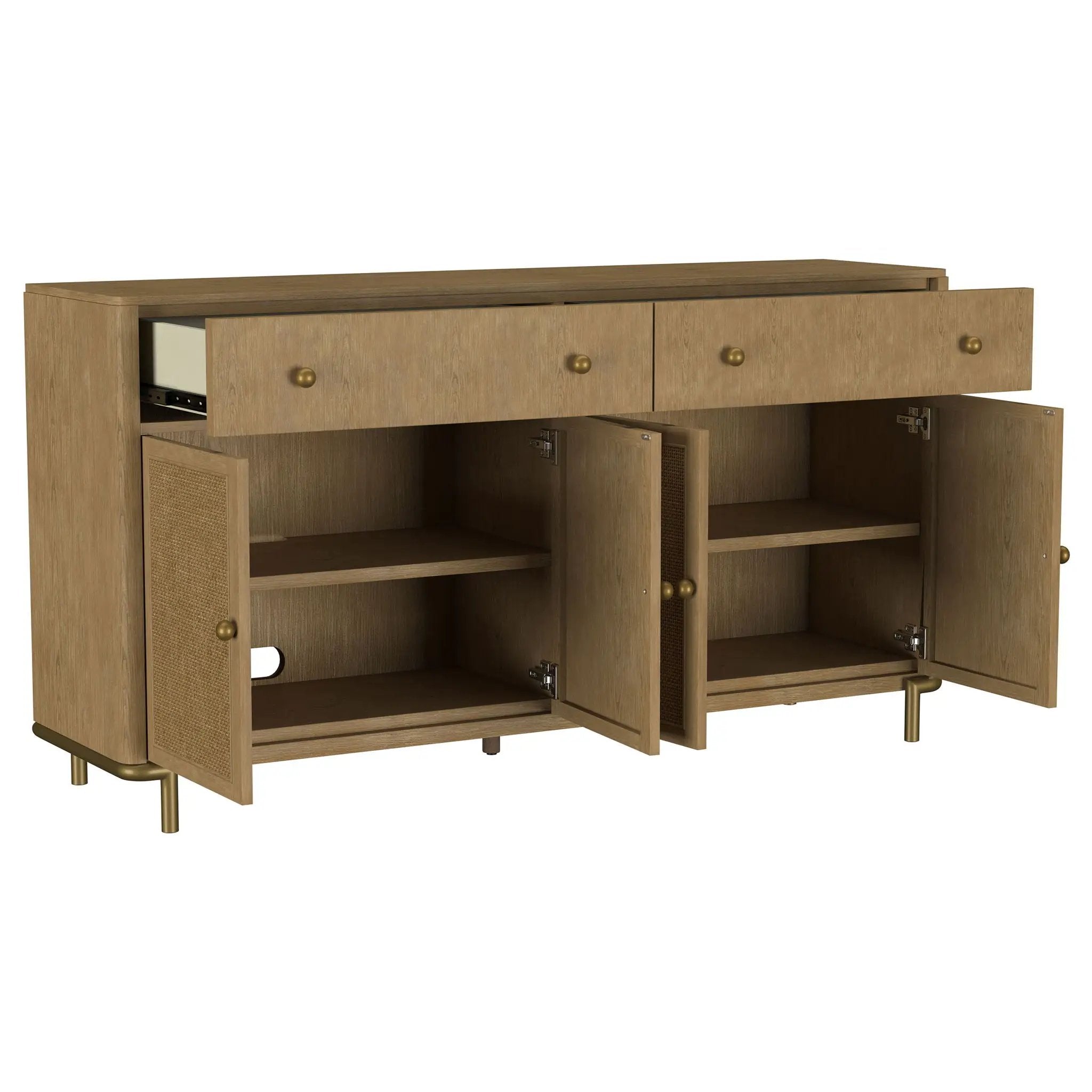 Arini 2-drawer Cane Door Dining Sideboard Server Sand Wash by Unique Piece Furniture