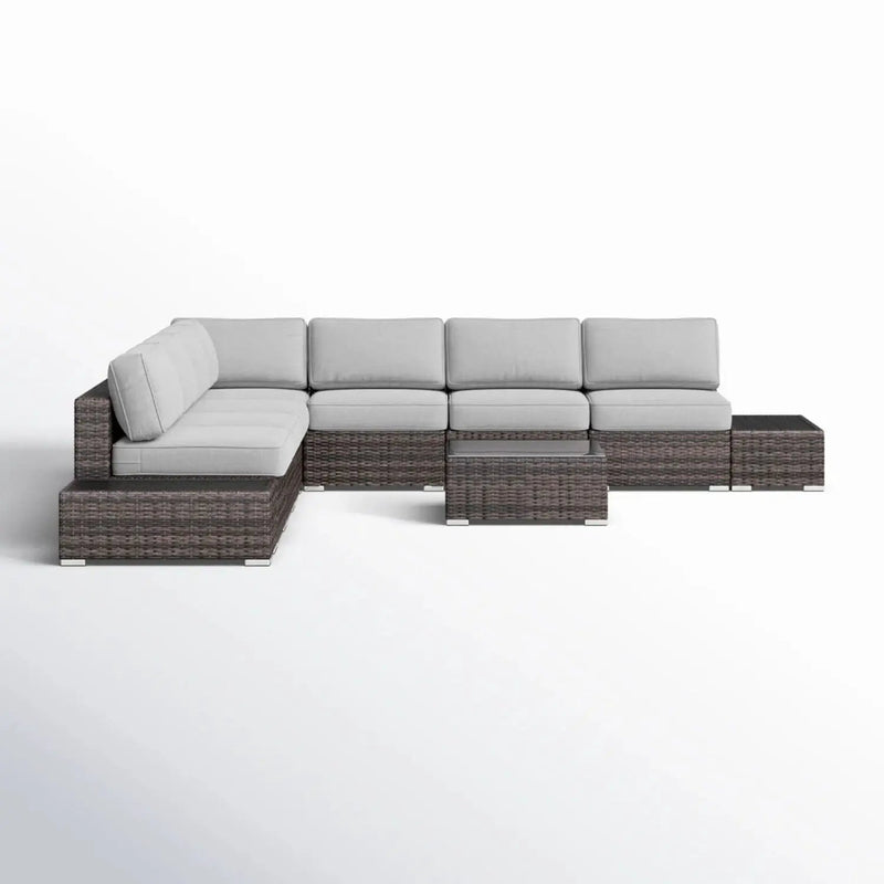 Wicker Sectional Seating Group With Cushions by HouseOfZazla