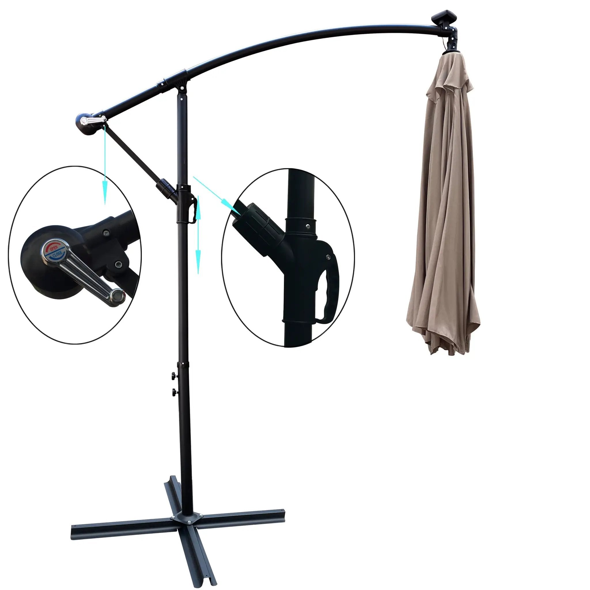 10 ft Outdoor Solar Powered LED Patio Umbrella by HouseOfZazla