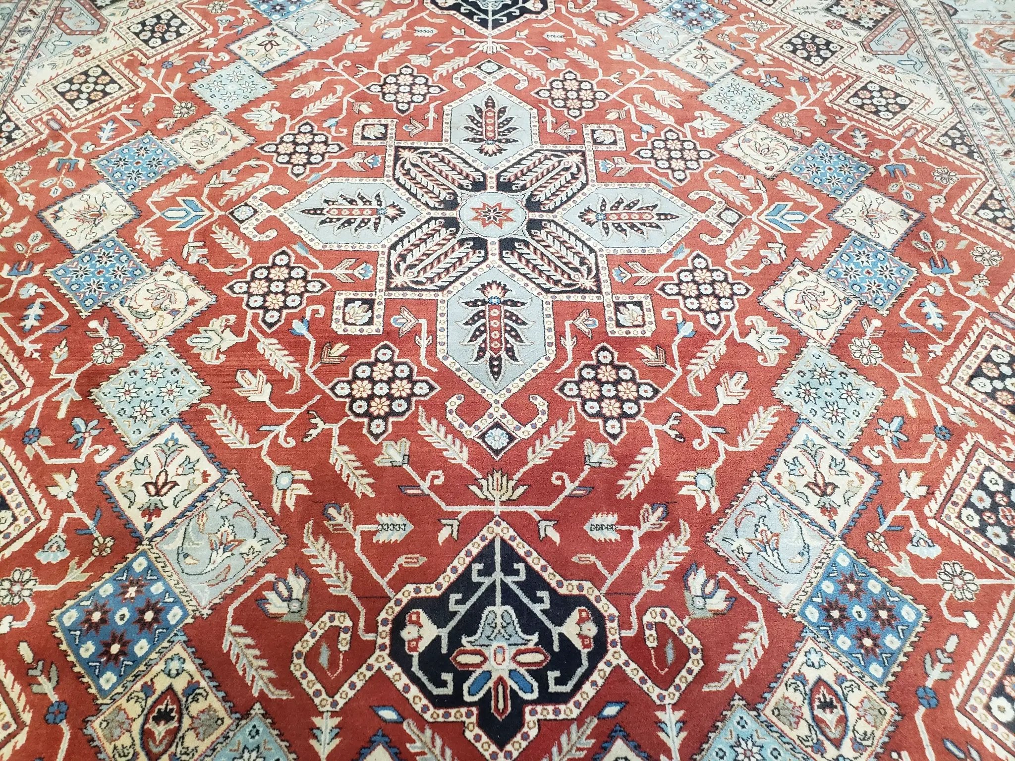 8 x11 Top Quality Veg Dye Turkish Carpet Decorative Handmade Geometric Area Rug by Jewel Rugs
