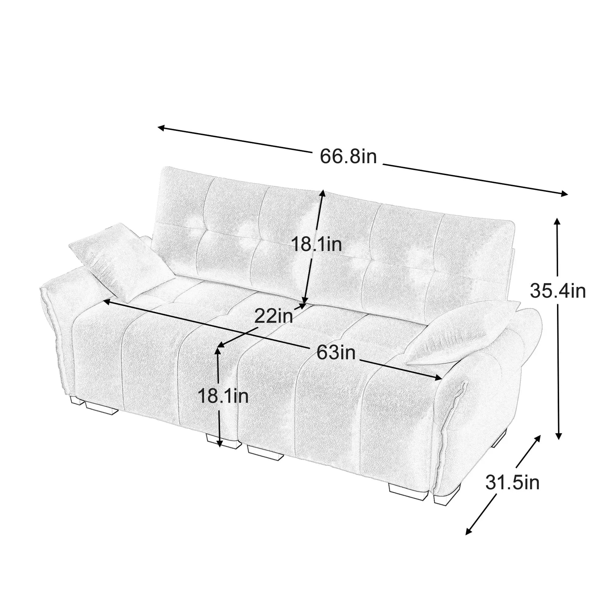 Premium Two-Seater Sofa - Ergonomic Design by HouseOfZazla