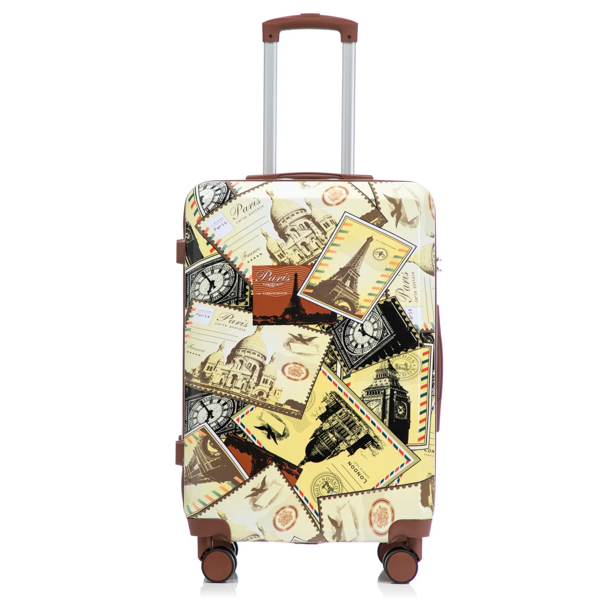 3-Piece PC Spinner Wheel Luggage Set with Printed Pattern by HouseOfZazla